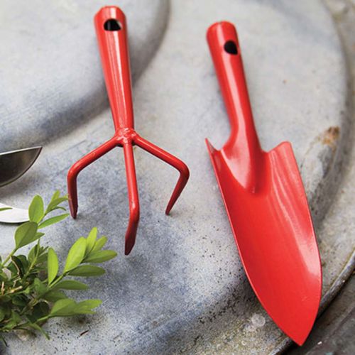 Blumenkelle aus Stahl, 20 cm, rot, Pflanzschaufel für Gartenarbeiten | Floristik24.ch