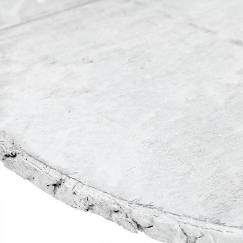 Floristik24 Deko Holzscheibe Vintage Tischdeko Weiß Sperrholz Ø25cm