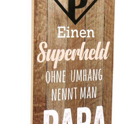 Artikel Deko Schild Superheld Papa zum Hängen 20cm 2St