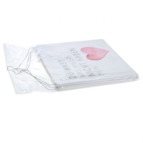 Floristik24 Holzschild zum Aufhängen mit Liebesbotschaft 24cm x 20cm 3St