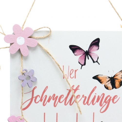 Floristik24 Deko Schild "Schmetterling"  24cm x 17cm 3St