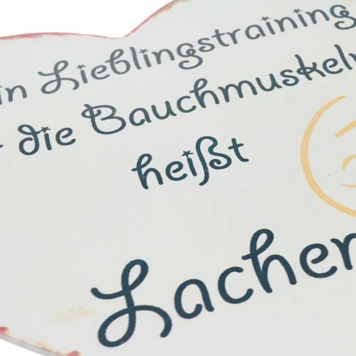 Artikel Deko-Schild Herz mit Spruch "Mein Lieblingstraining ..." 31x28cm