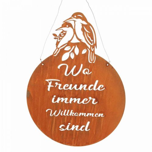 Floristik24 Schild mit Spruch Metallschild Dekoschild Edelrost 30×40cm