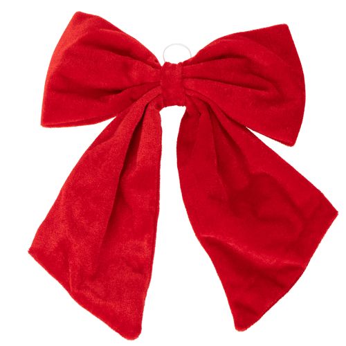 Rote Stoffschleifen 28 cm für Weihnachtsdekoration, 3 Stück