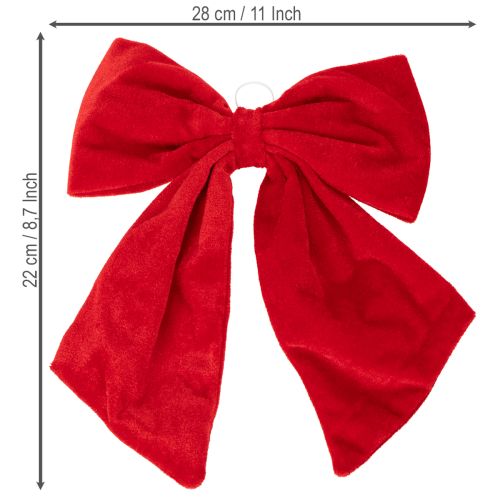 Rote Stoffschleifen 28 cm für Weihnachtsdekoration, 3 Stück | Floristik24.ch