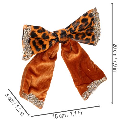 Schleifen-Set mit Leopardenmuster, 20 cm, 3 Stück, Dekoration für Innenräume | Floristik24.ch