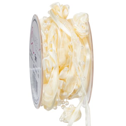 Schleifenband Valentino Creme 15mm 5m online kaufen | Floristik24.ch