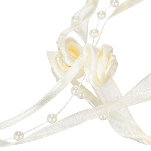 Schleifenband Valentino Creme 15mm 5m | Floristik24.ch