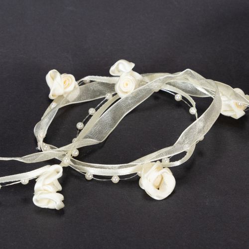 Schleifenband Valentino Creme 15mm 5m | Floristik24.ch