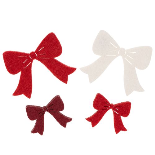 Dekoschleifen Holz Rot Weiss Bordeaux 5cm 48er Set online kaufen | Floristik24.ch