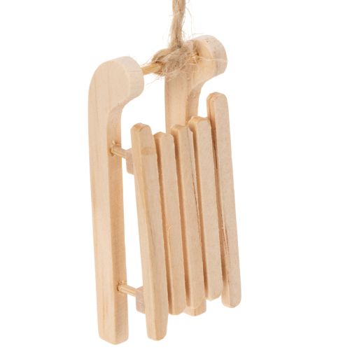 Deko-Schlitten aus Holz zum Aufhängen 6 cm natur, 6 Stück online kaufen | Floristik24.ch