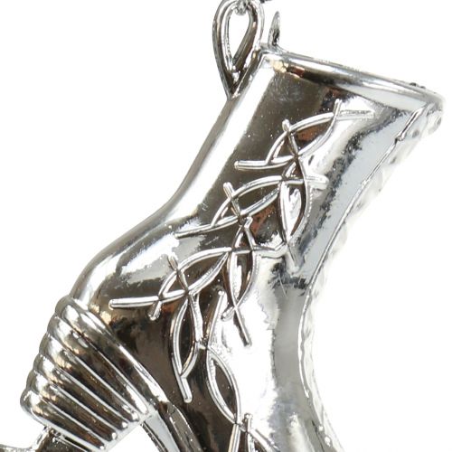 Floristik24 Schlittschuh Silber 10cm 16 St
