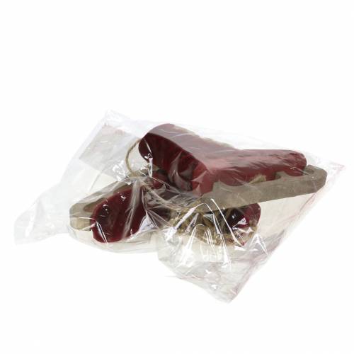 Floristik24 Christbaumschmuck Schlittschuhpaar Rot 10cm x 9cm