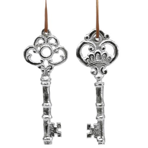 Schlüssel Silber zum Hängen 15,5cm 2St