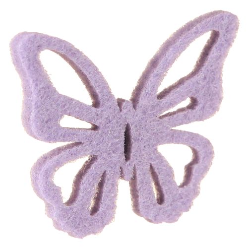 Artikel Filz-Schmetterlinge bunt – Frühlingshafte Deko-Schmetterlinge 6 Farben 4cm 72 St