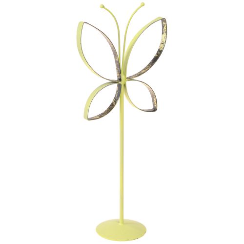 Schmetterling Metall Deko Aufsteller Grün Gold H29cm 2 St