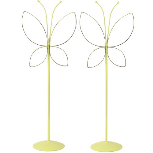 Artikel Schmetterling Metall Deko Frühling Grün Gold H35cm 2 St