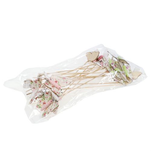 Floristik24 Schmetterling am Holzstab 5,5cm - 7cm 18 St