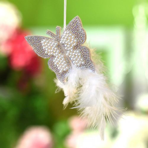 Artikel Filz Schmetterling zum Hängen Creme Hochzeitsdeko 16cm