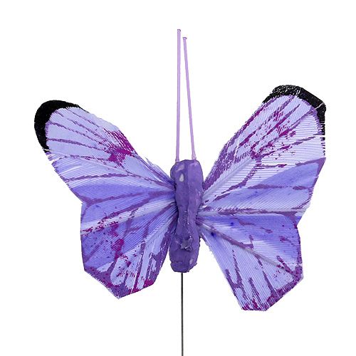 Floristik24 Schmetterling 5cm Rosa-Lila sort. 24St