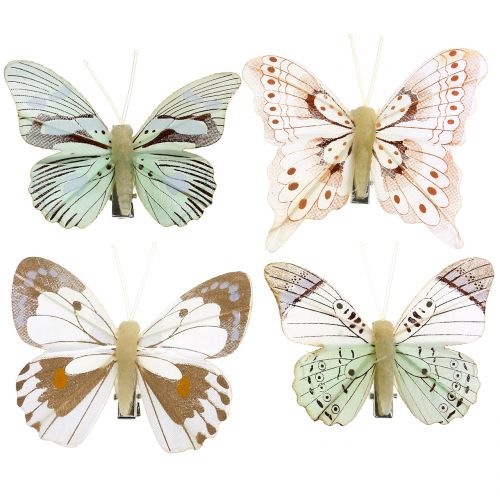 Floristik24 Schmetterling am Clip 8cm 8St