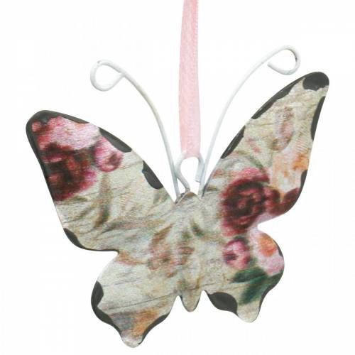 Floristik24 Schmetterling zum Hängen Metall Dekohänger 7cm Frühlingsdeko 12St
