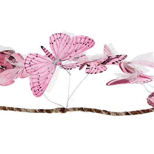 Artikel Schmetterlingsgirlande Rosa 154cm