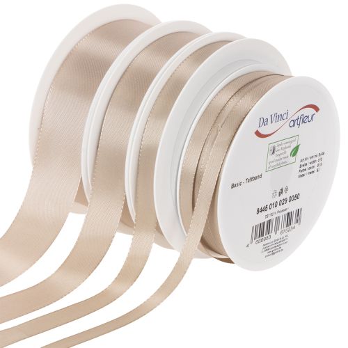 Taftband Beige 50 m Verschiedene Breiten für Dekoration online kaufen | Floristik24.ch
