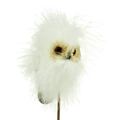 Schneeeule am Holzstab 7cm L28cm 6St