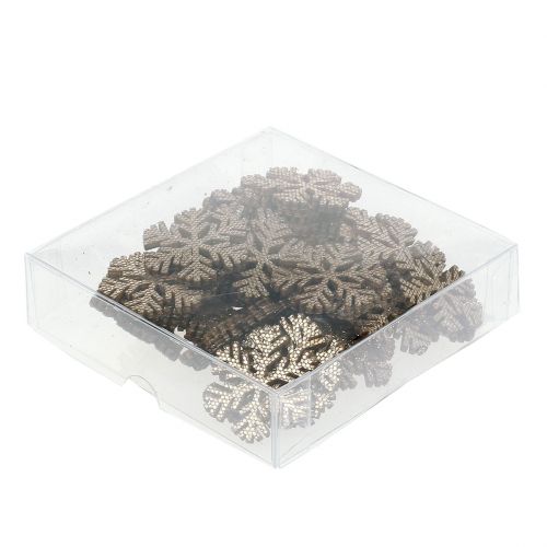 Artikel Schneeflocke Gold Weihnachtsdeko Ø4cm 48 St