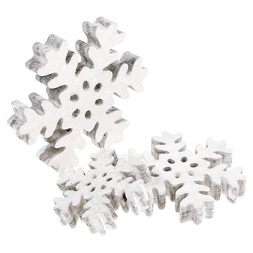 Floristik24 Schneeflocke Ø3-5cm Weiß 22 St