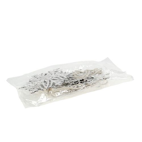 Floristik24 Schneeflocke aus Metall Weiß 10,5-11cm 4St