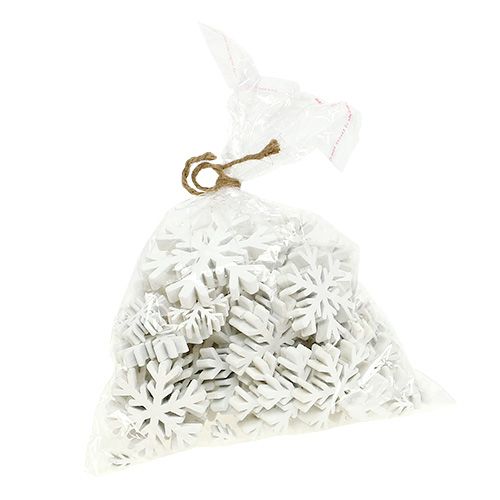 Floristik24 Schneeflocken Weiß mix 3cm - 7cm 48 St