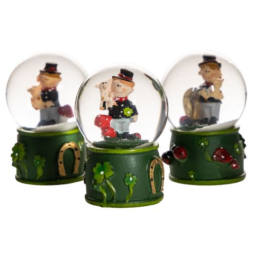 Schneekugel Set mit Schornsteinfeger Figur 4cm 3 Stück | Floristik24.ch