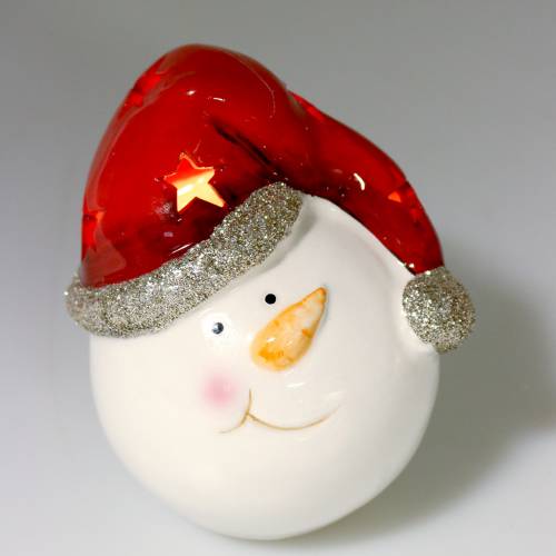 Floristik24 Schneemann mit LED Licht 10,5cm 2St