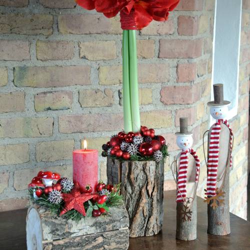 Floristik24 Schneemann Holz mit Edelrost 30cm 2St