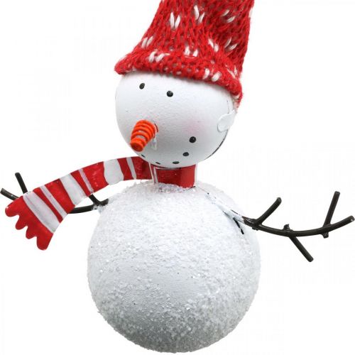 Floristik24 Christbaumschmuck Schneemann zum Hängen Metall 8,5/13cm 4St