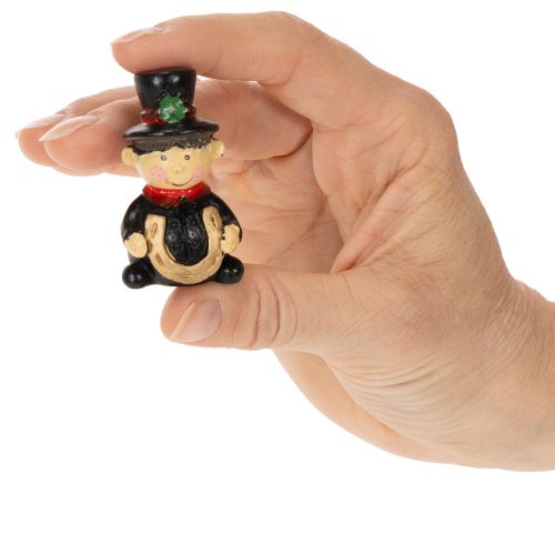 Schornsteinfeger-Figuren aus Polyresin 5 cm 6er-Set Schwarz-Rot-Grün | Floristik24.ch