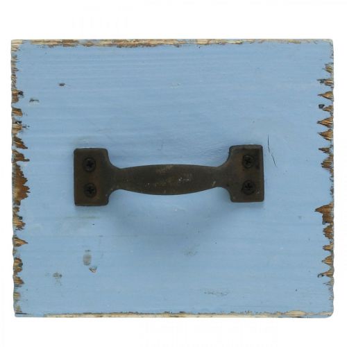 Floristik24 Pflanzkasten Holz-Schublade Hellblau Shabby 12,5×12,5×10cm