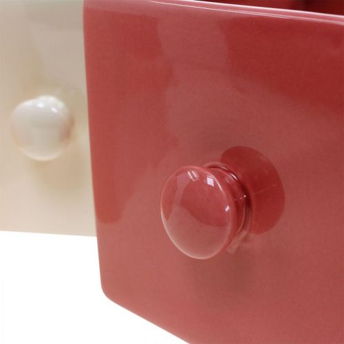 Floristik24 Pflanz-Schublade, Deko-Schubkasten, Keramikgefäß, Übertopf 6St