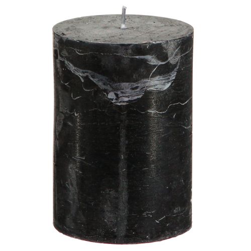 Artikel Elegante Schwarze Stumpenkerzen Durchgefärbt 70x100mm 4 St - Dekoration, Weihnachten, Halloween