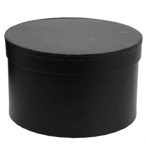 Floristik24 Blumenbox Rosenbox Schwarz rund Ø18cm - Ø20cm 2St