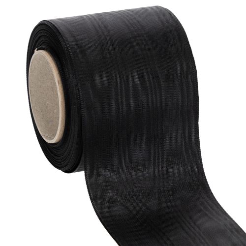 Schwarzes Kranzband 75mm 25m - Acetat Trauerband für Schleifendruck & Dekoration online kaufen | Floristik24.ch