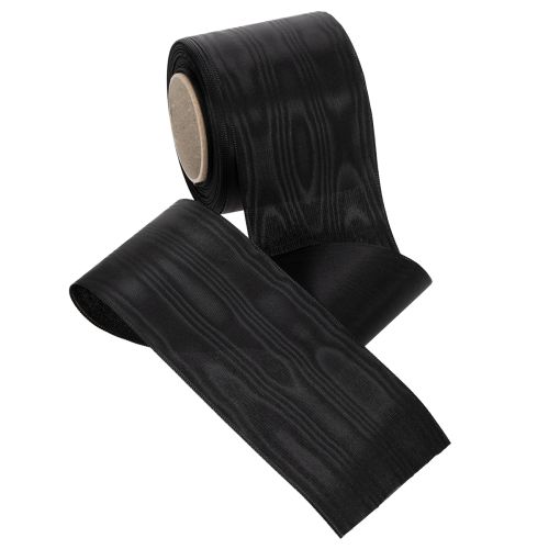 Artikel Schwarzes Kranzband 75mm 25m - Acetat Trauerband für Schleifendruck & Dekoration
