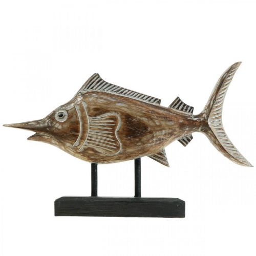 Floristik24 Schwertfisch Deko Fisch Holz Maritime Deko L40×H24,5cm