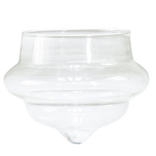 Floristik24 Schwimmender Teelichthalter aus Glas Klar Ø7,5cm H6cm
