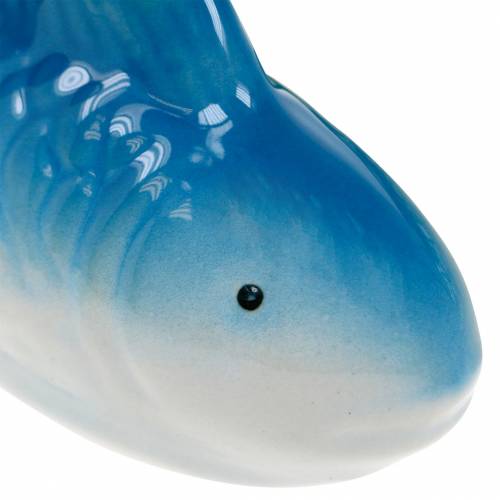 Schwimmfische Blau/Grün Keramik 16cm 2St