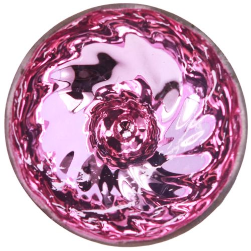 Floristik24 Schwimmschale Teelichthalter Glas Silber Lila Ø7cm 3St