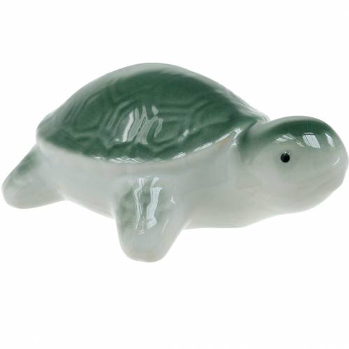 Floristik24 Schwimmende Keramik-Schildkröte Grün 11,5cm 1 St