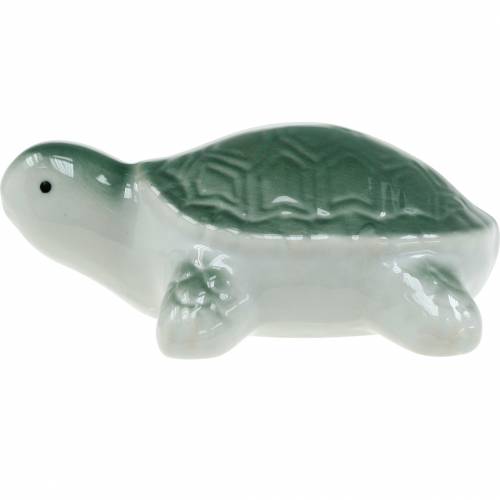 Floristik24 Schwimmende Keramik-Schildkröte Grün 11,5cm 1 St